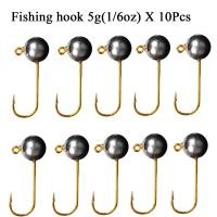 ราคา 10ชิ้น ล็อต Micro Jig Head Fishing Hook 1G 5G ตกปลา Hook Mini Crank Jig Fishhook นุ่มล่อตกปลา (21170471528)