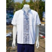 ราคา เสื้อพื้นเมืองคอจีนแขนสั้นชาย ผ้าเมืองสีเรียบแต่งบาร์โค้ด ส่งจากเชียงใหม่ (8367391407)