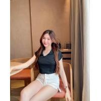 ราคา GoodLucky Batty ครอปคอปกแขนค้างคาว สไตล์มินิมอล (18995427495)