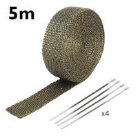 ราคา ผ้าพันท่อ ผ้าพันท่อไอเสีย แถมสายรัด 4 ชิ้น ฉนวนกันความร้อน ผ้ากันความร้อน ยาว 5 เมตร กว้าง 2 5 ซม ผ้าพันท่อแต่งมอไซ SP153 (20640456183)