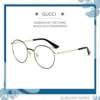 ราคา กรอบแว่นตา GUCCI รุ่น GG0862OA 001 SIZE 53 MM BLACK GOLD TRANSPARENT (18294242391)