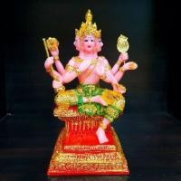 ราคา พระพรหม ท่านท้าวมหาพรหม หน้าตัก3นิ้ว สูง16ซม งานลงสีปิดทองสวยงาม (6473868753)