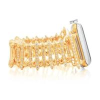 ราคา ake ake Prophecy Xtreme Apple Watch Strap Full Setting 24 Karat Gold สร้อยข้อมือกำไลสายแอปเปิ้ลวอชเงินแท้ 925 จำหน่ายเฉพาะสาย ฝังพลอยเต็มสองชั้น ชุบทองคำแท้ (9857237971)