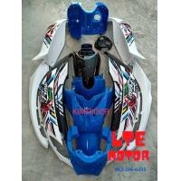 ราคา ชุดสี เฟรม yamaha fino fi 115 รุ่นหัวฉีด ฟีโน่ หัวฉีด 115 สีฟ้าขาวติดลายตามรูป ครบชุด 15 ชิ้น รถปี 2012 2016 (12615235238)