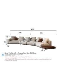 ราคา Bunise โซฟาหรูหรา มีพนักพิง เบาะนุ่ม โซฟา LShape สลับเบดซ้าย ขวาได้ BN530 445 x 106 x 70CM (20039245480)