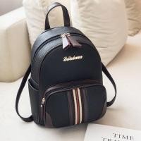 ราคา Hong Kong DF Backpack Women 2022 Leather Small Fashion Printed Presbyopic Ladies Solid Color Travel School Bag (16525779264)