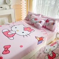 ราคา ผ้าปูที่นอนลาย Hello Kitty Santio Melody Kuromi Cinnamoroll สีชมพู Fittedsheet ผ้าปูที่นอนลายการ์ตูนน่ารักผ้าปูที่นอนขนาดคิงไซส์ (20590931526)