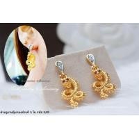 ราคา ManeeNopparut มณีณพรัช ต่างหูมังกร งานหุ้มทองแท้ 5ไมครอน รุ่น EG1190 (930172005)