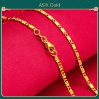 ราคา ASIX GOLD สร้อยคอทองคำ 24K สำหรับผู้หญิง สร้อยคอทองคำเรียบง่ายแฟชั่นเกาหลี หลายสไตล์ ไม่ดำ ไม่ลอก (14902963792)