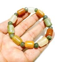 ราคา ข้อมือหิน หินหยกหลากสี ทรงกระบอก ขัดเงาสวย (19634890555)