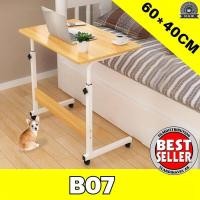 ราคา โต๊ะคอมข้างเตียง โต๊ะคอม โต๊ะวางโน้ตบุ๊ก โต๊ะวางของอเนกประสงค์Overbed Table 60 40CM (17068641547)