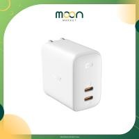 ราคา Aukey หัวชาร์จ PA B4 Omnia Series 65W Dual Port USB C PD Wall Charger with GaN Tech Moon Market Mall (20804171360)