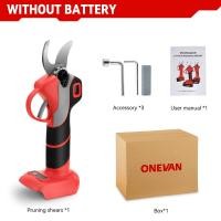 ราคา ONEVAN เครื่องมือกรรไกรทำสวนไฟฟ้าไร้สาย30มม กรรไกรตัดแต่งกิ่งไม่แปรงถ่านไฟฟ้า4เกียร์ชาร์จได้สำหรับแบตเตอรี่ Makita 18V (21238797804)