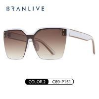 ราคา BRANLIVE DC ออกแบบแว่นตากันแดดกรอบสี่เหลี่ยมขนาดใหญ่ แว่นเท่ (18563799387)