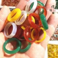 ราคา HZPขายดีหยกสีแดงสีเหลืองสีเขียวแหวนอะเกตจี้หินคาลซิโดนีผู้ชายและแหวนเครื่องประดับสำหรับผู้หญิงขายส่ง (6311086905)