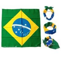 ราคา ผ้าลายธงชาติบราซิล ผ้าพันคอ ผ้าโพกหัว Bandana Brazil Flag Scarf Headband (19344813372)