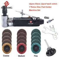 ราคา SI FANG เครื่องเจียรลมขนาด1 4นิ้วเครื่องเจียรหัวเจียรลม90องศา1 4 6มม และ1 8 3มม ชุดแผ่นขัดตัวล็อกแบบม้วนขนาด2นิ้ว (11761553346)