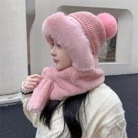 ราคา หมวกฤดูหนาว2อิน1พร้อมผ้าพันคอกันลมสำหรับขี่จักรยานผ้ากำมะหยี่ขนยาวหมวกให้ความอบอุ่นในฤดูหนาวผ้าพันคอหมวกแฟชั่นเกาหลีสุดหรูน่ารัก (20698480626)