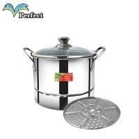 ราคา PERFECT หม้อสตูว์ 22 ซม หม้อสตูว์ทรงสูง พร้อมชั้นนึ่ง มีฝาประจก สวยดูดี ใช้ต้มน้ำได้ (20396800583)