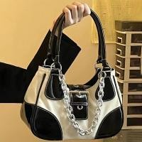 ราคา Just Star Womens Bag Shoulder Bag Fashion Vintage Patent Leather Canvas Handbag Chain Decoration (21158619147)
