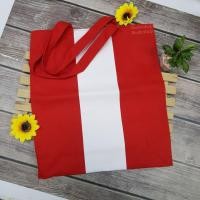 ราคา กระเป๋า clarins กระเป๋าสะพายไหล่ สีแดงสลับขาว สีสันสดใส (18726069757)