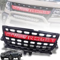 ราคา กระจังหน้า หน้ากระจัง รุ่น เชฟโรเลต โคโรลาโด้ CHEVROLET COLORADO TRAILBLAZER ปี 2017 2020 สีดำด้าน คาดแดง โลโก้ CHEVROLET สีแดง 1 ชิ้น (3648162287)