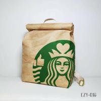ราคา พร้อมส่ง กระเป๋าเป้สะพายหลัง IKEA STARBUCK MCdonaldทรงถุงกระดาษพับ เป็นเนื้อผ้าโพลีเอสเตอร์ กันน้ำ (19766464044)