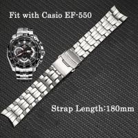 ราคา สแตนเลสสตีลสายนาฬิกาข้อมือสำหรับ Casio EF 539 544 550 527 530 534 Series นาฬิกาข้อมือผู้ชายสายรัดข้อมือนาฬิกากําไลอุปกรณ์เสริม (19833782416)