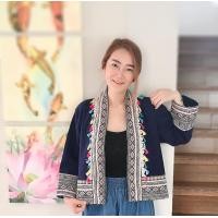 ราคา เสื้อคลุมพื้นเมือง เสื้อพื้นเมือง เสื้อคลุมแต่งขอบกะเหรี่ยง เสื้อชาวเขา แบบเยอะ (13246828307)