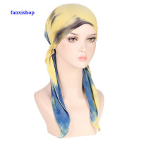 ราคา FANX หมวกมุสลิม Baotou ผ้าไหมนมมัดย้อมหมวกผ้าโพกหัว (15240370637)