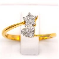 ราคา Happy Jewelry แหวนเพชรของแท้ แหวนหัวใจ ดาว หัวใจคู่ดาว ก้านไขว้กัน ทองแท้ 9k 37 5 ขายได้ จำนำได้ ME794 (16952411429)