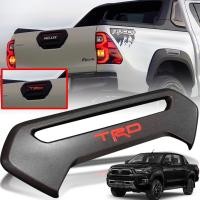 ราคา ครอบมือเปิดท้ายกระบะ เว้ารูไฟเบรค ใหญ่ รุ่น โตโยต้าไฮลักซ์ รีโว่ ร็อคโค่ TOYOTA HILUX REVO ROCCO ปี 2020 2022 สีดำด้าน โลโก้ TRD สีแดง 1 ชิ้น (13293049826)