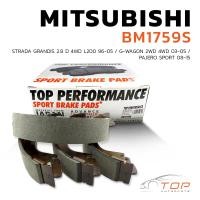 ราคา ก้ามเบรค หลัง MITSUBISHI STRADA L200 4WD ปี 1996 2005 PAJERO SPORT ปี 2008 2015 G WAGON 2WD 4WD ปี 2003 2005 TOP PERFORMANCE JAPAN BM 1759 S ผ้าเบรค สตราด้า ปาเจโร่ (7638652688)