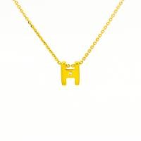 ราคา Happy Jewelry จี้ตัวอักษร H เฮช เล็กเม็ดเดี่ยว ทองแท้ 9k 37 5 เพชรเกสร PD138 (20717654891)