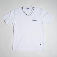 ราคา U2 MENS เสื้อยืดคอวี กระเป๋าหลอก ปักโลโก้ U2 รุ่น 7269 (19362970181)