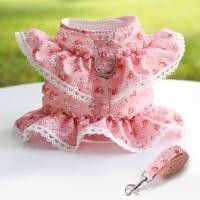 ราคา Kutiepom ชุดรัดอก สายรัดอกลายดอกไม้ พร้อม สายจูง น้องแมวน้องหมาพันธุ์เล็ก Flowers Pet Harness with a Leash (11047838669)