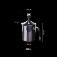 ราคา พร้อมส่ง ถ้วยตีฟองนม ตีฟองนม Milk Creamer Foamer Stainless เครื่องตีฟองนม เครื่องทำฟองนม 400 800ml (21099854959)