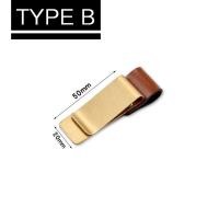 ราคา Stonego คลิปหนีบกระดาษสมุดโน้ตทำมือทำจากหนังทองเหลืองคลิปที่วางปากกากระดาษสมุดโน้ตสมุดบันทึก (20265830727)