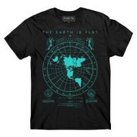 ราคา Flat Earth Map T Shirt Earth Is Flat Firmament Nasa Lies New World Order (19605060537)