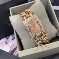 ราคา Guess สายโซ่ล้อมเพชร นาฬิกาหรูงานดี แถมฟรีกล่องหมอน ผ้าเช็ด เซ็ทเวลา (19004463781)