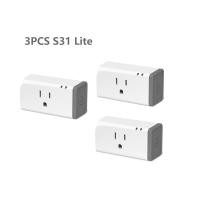 ราคา SONOFF 3 ชิ้น 5 ชิ้น WiFi ปลั๊กซ็อกเก็ตสมาร์ท 15A ไร้สายปลั๊กสมาร์ท O Utlet eWeLink APP ควบคุมการจับเวลาโทรศัพท์ควบคุมระยะไกล Google Home ควบคุมเสียงของ Alexa S31 Lite (21297093440)
