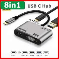 ราคา อัลตร้า HD 4K HDMI ชนิด C ไปยัง USB ฮับ3 0 OTG VGA HDMI PD อะแดปเตอร์ชาร์จในรถยนต์แท่นวางมือถือสำหรับ Apple Huawei Acer Matebook (20932033345)