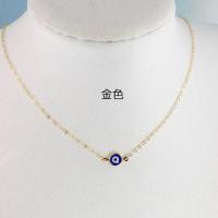 ราคา New Fashion Turkish Blue Evil Eyes Pendant Necklace for Women Girl Lucky Jewelry Elegant Clavicle Chain Short Choker Necklaces (19699101978)