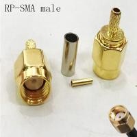 ราคา 10pcs SMA female Male RP SMA Female RP SMA Male Coaxial Crimp cable for RG174 RG316 Cable Connector (9807865988)