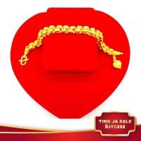 ราคา สร้อยข้อมือทอง เครื่องประดับ ทองเหมือนแท้ ลายรวงข้าว ห้อยหัวใจ หนัก3บาท ความยาว7 5นิ้วและ8นิ้ว ชุบทองคำแท้ 24K สินค้าขายดีพร้อมส่ง (893448022)