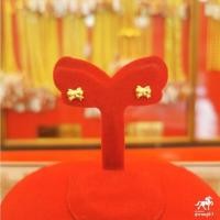 ราคา ต่างหูทองคำ 0 6 กรัม ลายโบว์ริบบิ้น ทองคำแท้ 96 5 มีใบรับประกัน ขายได้ จำนำได้ มีใบรับประกัน (15506728641)