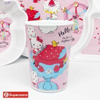 ราคา ขายแยกชิ้น คิตตี้มายเดย์ จานข้าวเด็ก ชาม ถาดหลุม แก้วน้ำ ช้อนส้อม เมลามีน Sanrio Kitty Superware ศรีไทยซุปเปอร์แวร์ 1 ชิ้น item sell SEPERATELY (4639604193)