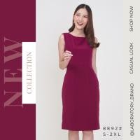 ราคา Laboratory เดรส 8892 เดรสทรงสอบเข้ารูป ไม่มีขอบเอว แขนกุด S 2XL (21250587520)