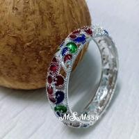 ราคา กำไลสีเงิน กำไลสีทอง กำไลลายพิกุล กำไลสีรมดำ กำไลเจ้าสาว เครื่องประดับล้านนา เครื่องประดับชุดไทย กำไลสำหรับผู้ใหญ่ รอบวง 20 เซนติเมตร (17467588422)