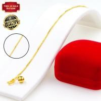 ราคา สร้อยข้อเท้าทอง สร้อยข้อเท้าทองไม่ลอก เครื่องประดับ ทองเหมือนแท้ ลายกระดูกงูเหลี่ยม ห้อยกระพรวน น้ำหนัก2สลึง ยาว9นิ้ว (17447685200)